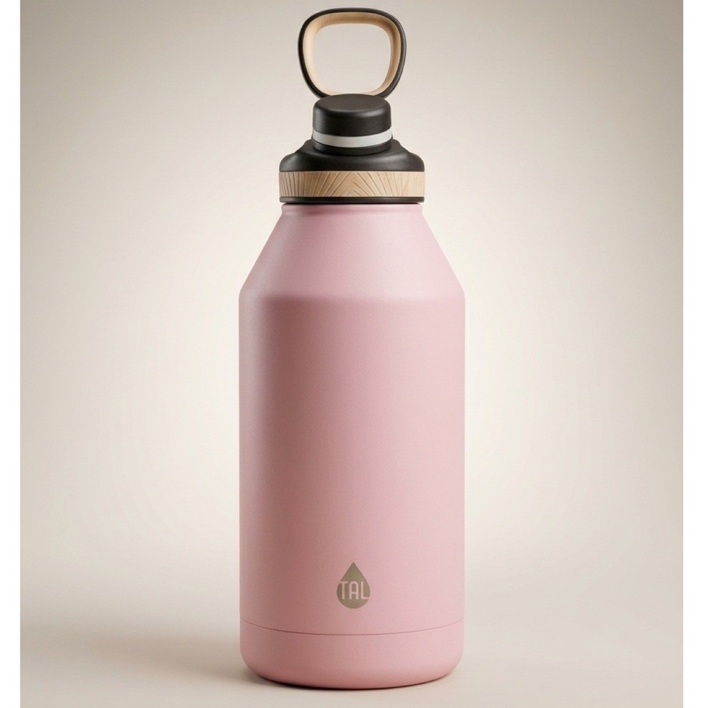 TAL Ranger Water Bottle 64oz Pink Insulated Stainless Steel Growler WM2178